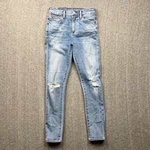 Citizens of Humanity Rocket Skinny Jeans Womens 26 Blue Distressed High Rise
